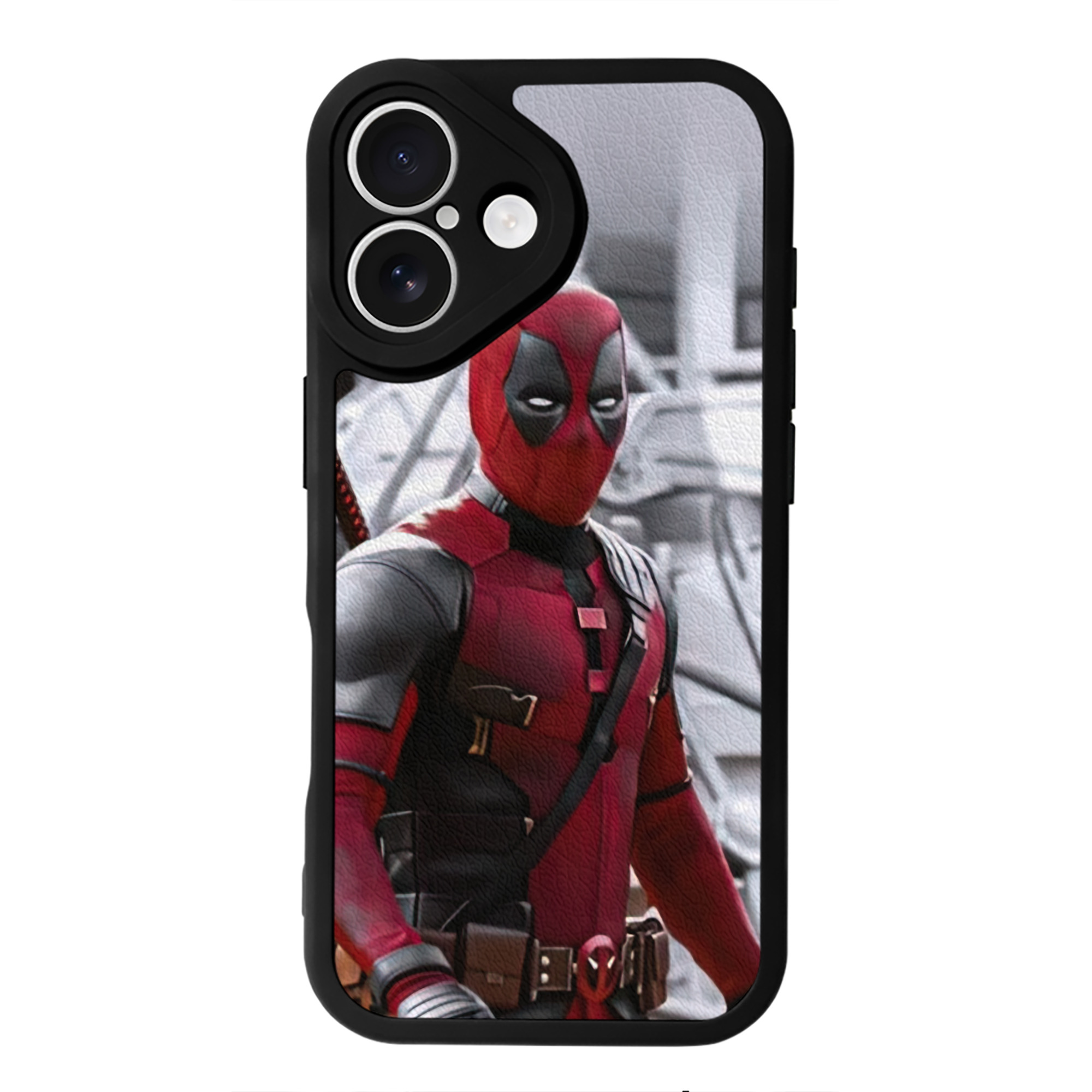 （画像用） Deadpool デッドプール 【iPhone 16シリーズ対応】シリコンスマホケース（レザー調） 材質：シリコン
